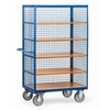 Box carts 3392 with wire-lattice - 750 kg, 5 shelves, open